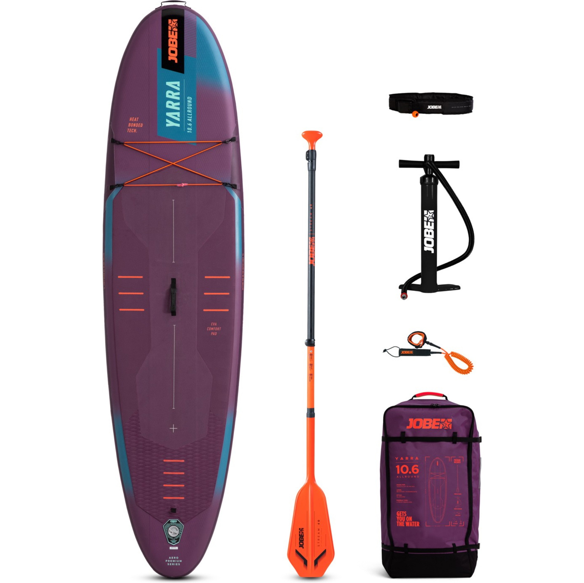 2026 Jobe Aero Yarra 10'6 SUP Board Package 486425008 - Purple